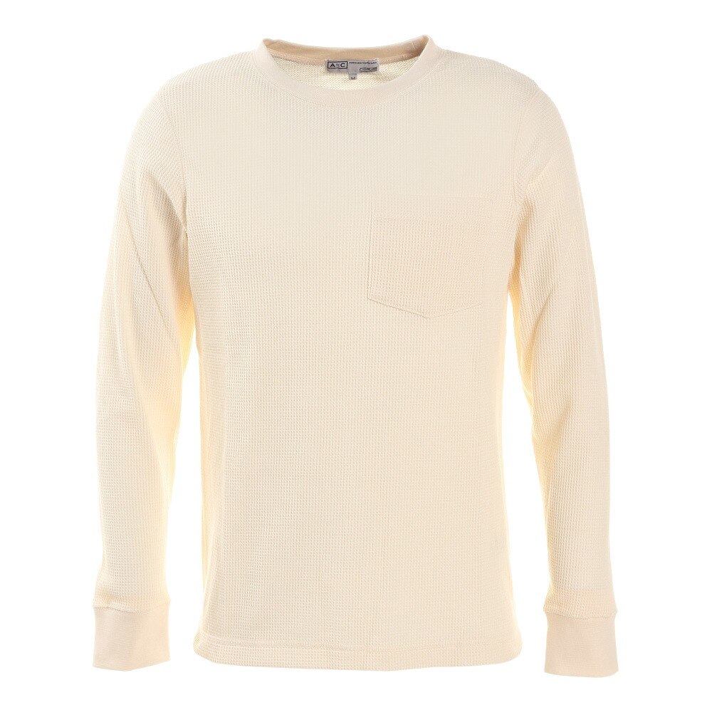  ワッフルクルーネックTシャツ 871PA0ES7061OWHT オンライン価格