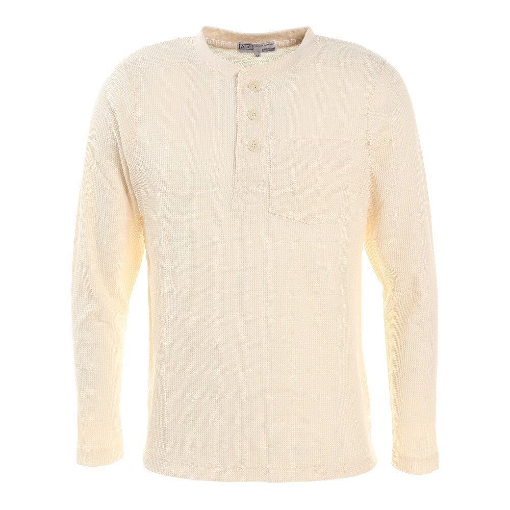  ワッフルヘンリーネックTシャツ 871PA0ES7076OWHT オンライン価格