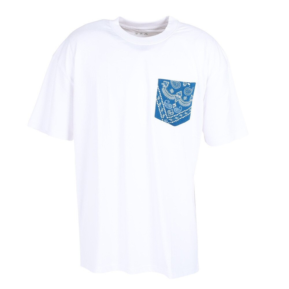  ポケット柄プリントTシャツ 871PA1CD6334WHxNV 半袖