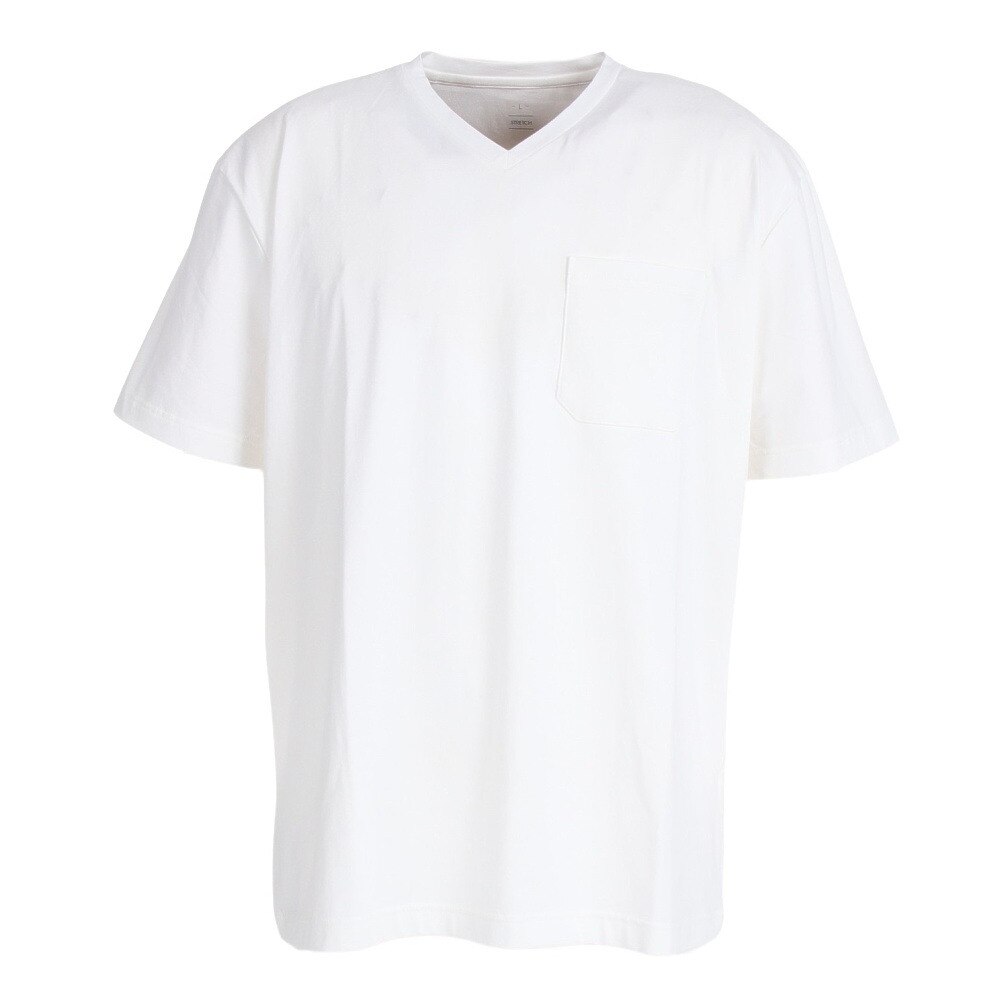  CVC半袖VネックTシャツ 871PA1ES6449WHT
