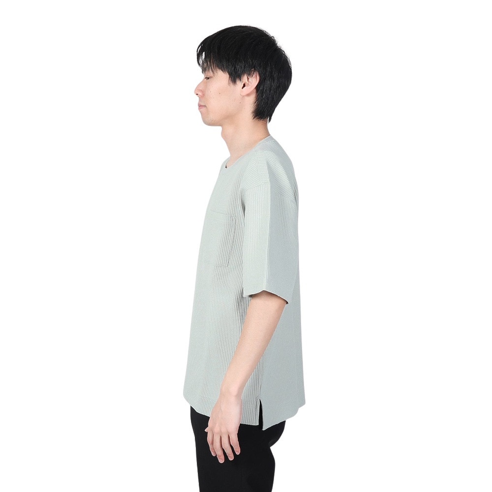 エルケクス（ELKEX）（メンズ）ドライ ワッフル オーバーTシャツ 半袖 EKM2SP4173GRN