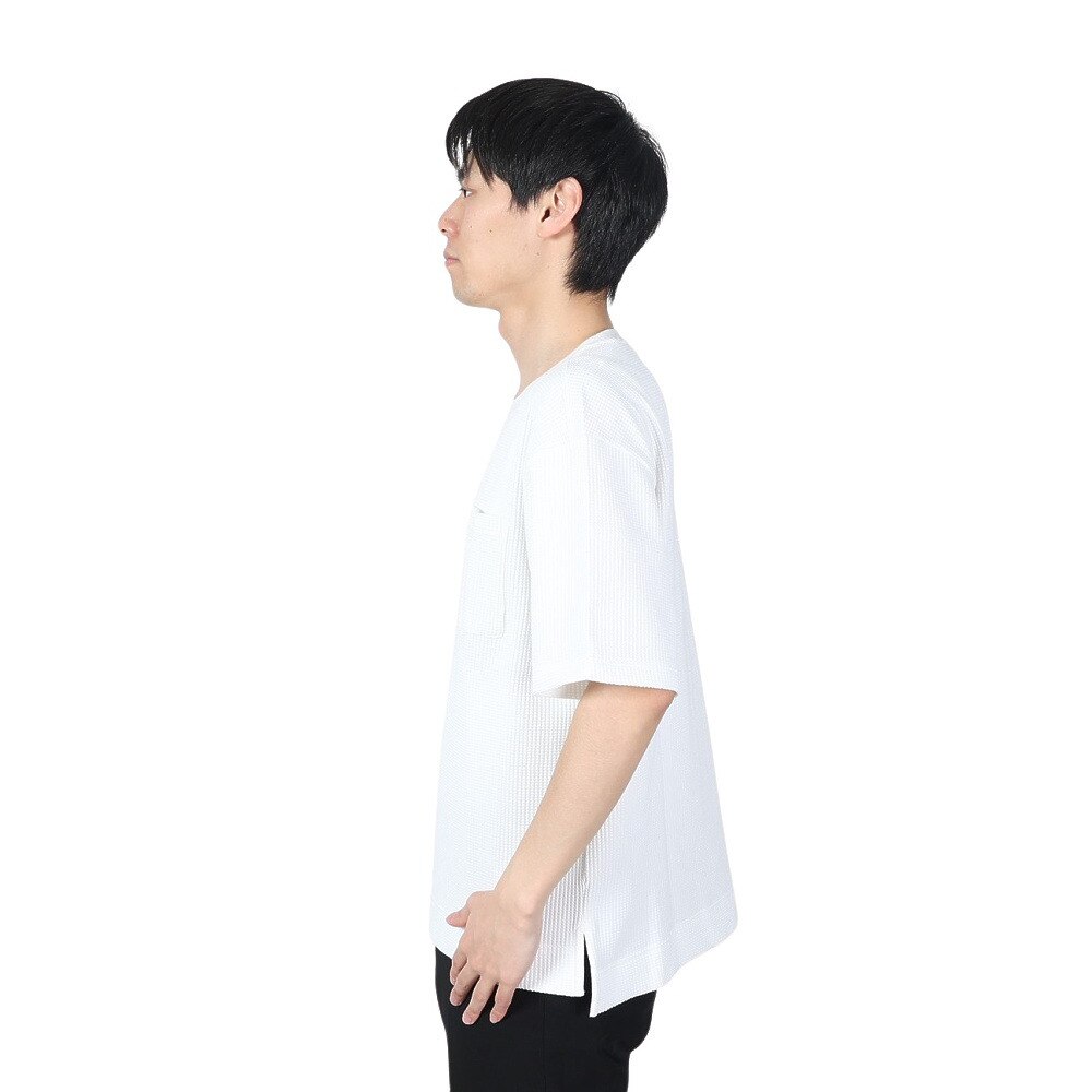 エルケクス（ELKEX）（メンズ）ドライ ワッフル オーバーTシャツ 半袖 EKM2SP4173WHT