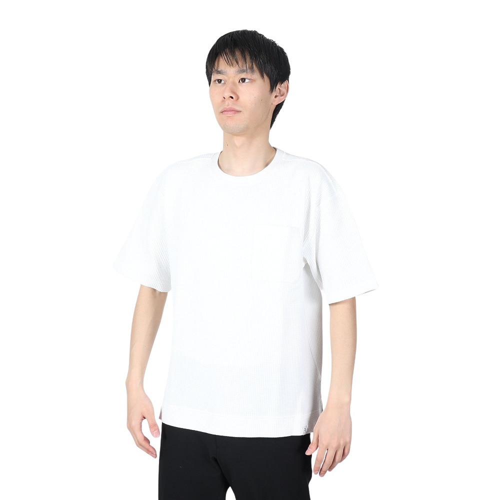 エルケクス（ELKEX）（メンズ）ドライ ワッフル オーバーTシャツ 半袖 EKM2SP4173WHT