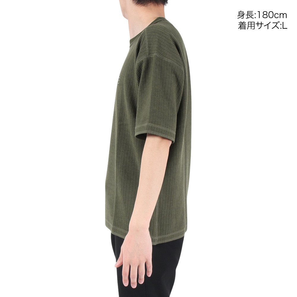 エルケクス（ELKEX）（メンズ）半袖Tシャツ メンズ WAFFLE CREW EKM3S10013 GRN