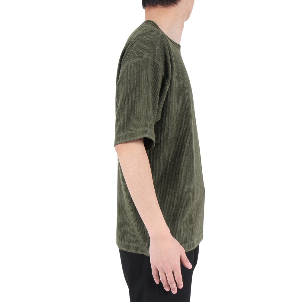 エルケクス（ELKEX）（メンズ）半袖Tシャツ メンズ WAFFLE CREW EKM3S10013 GRN
