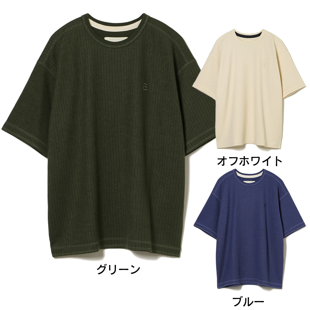 エルケクス（ELKEX）（メンズ）半袖Tシャツ メンズ WAFFLE CREW EKM3S10013 GRN