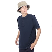 エルケクス（ELKEX）（メンズ）ベーシックヘンリー 半袖Tシャツ EKM3S10006 NVY