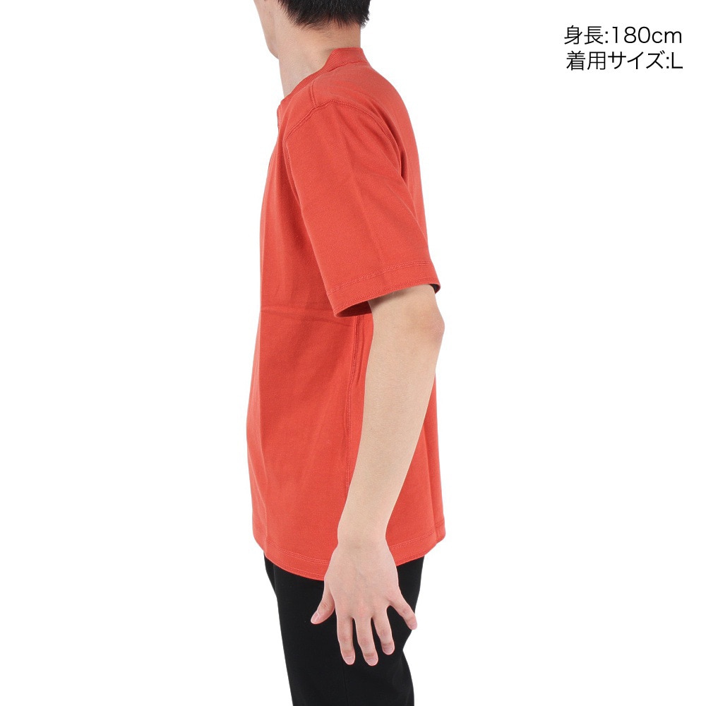 エルケクス（ELKEX）（メンズ）ベーシックヘンリー 半袖Tシャツ EKM3S10006 ORG