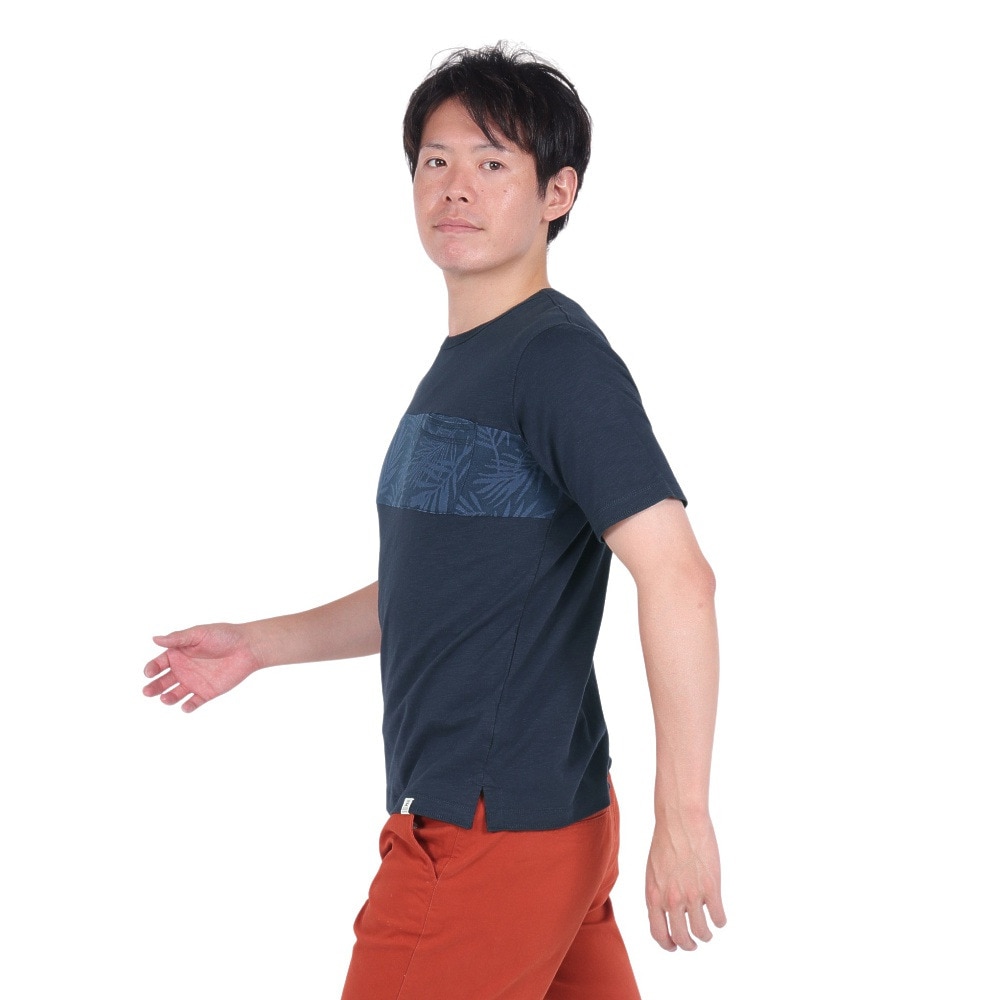 エルケクス（ELKEX）（メンズ）SLAB CREW 半袖Tシャツ EKM3S10007 NVY 綿100%