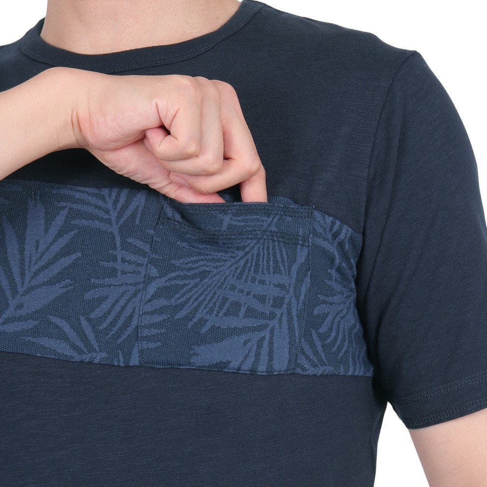 エルケクス（ELKEX）（メンズ）SLAB CREW 半袖Tシャツ EKM3S10007 NVY 綿100%