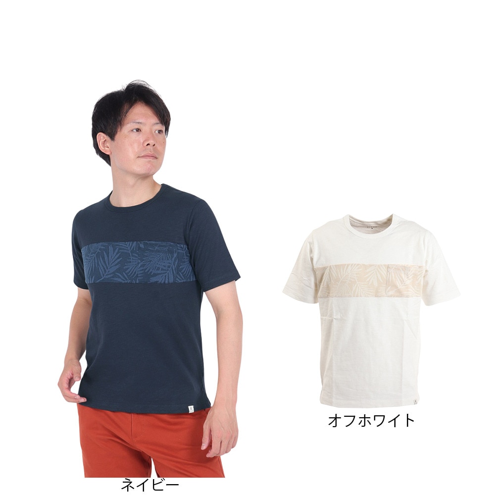 エルケクス（ELKEX）（メンズ）半袖Tシャツ SLAB CREW TEE EKM3S10007 OWHT 綿100%