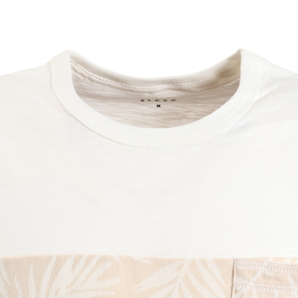 エルケクス（ELKEX）（メンズ）半袖Tシャツ SLAB CREW TEE EKM3S10007 OWHT 綿100%
