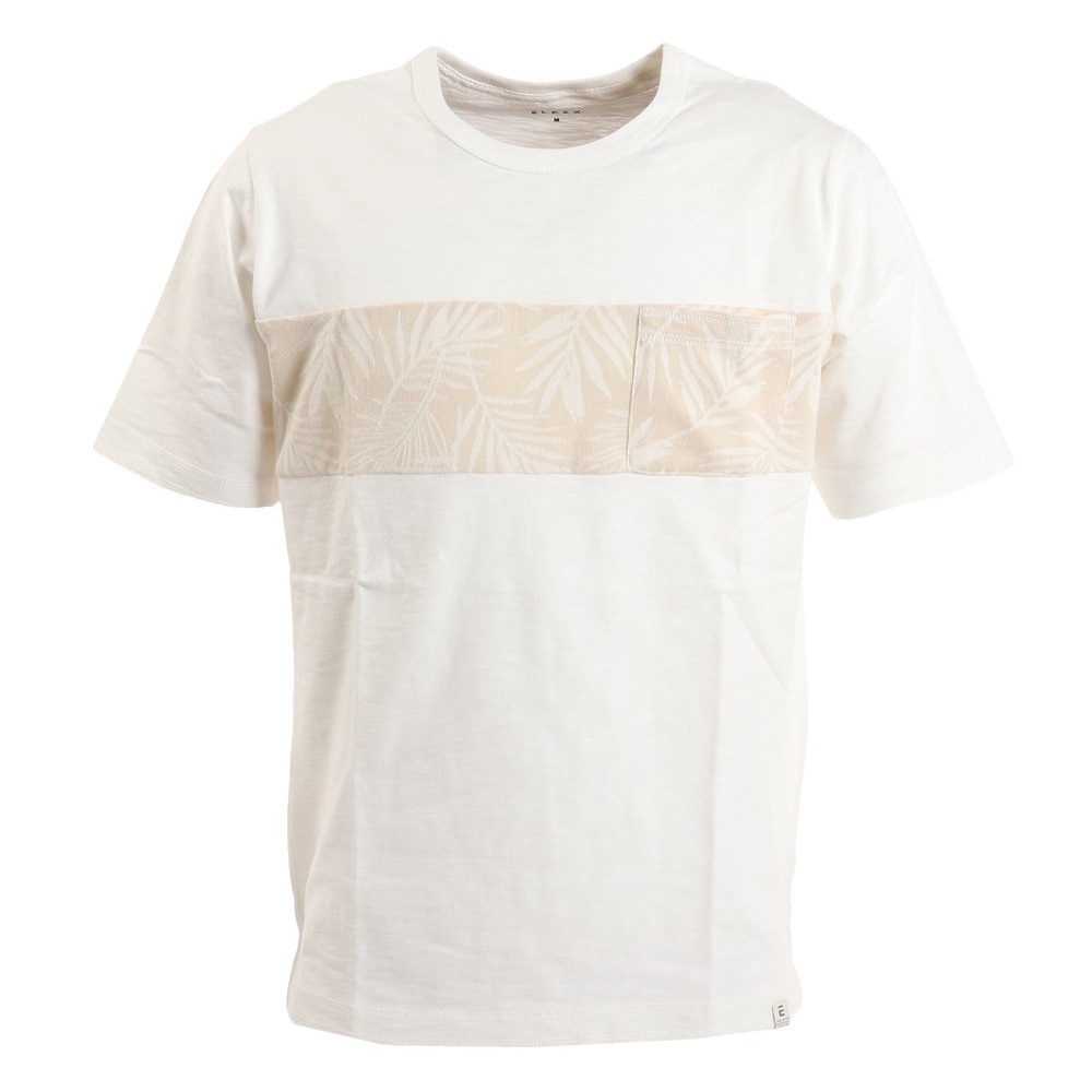 エルケクス（ELKEX）（メンズ）半袖Tシャツ SLAB CREW TEE EKM3S10007 OWHT 綿100%