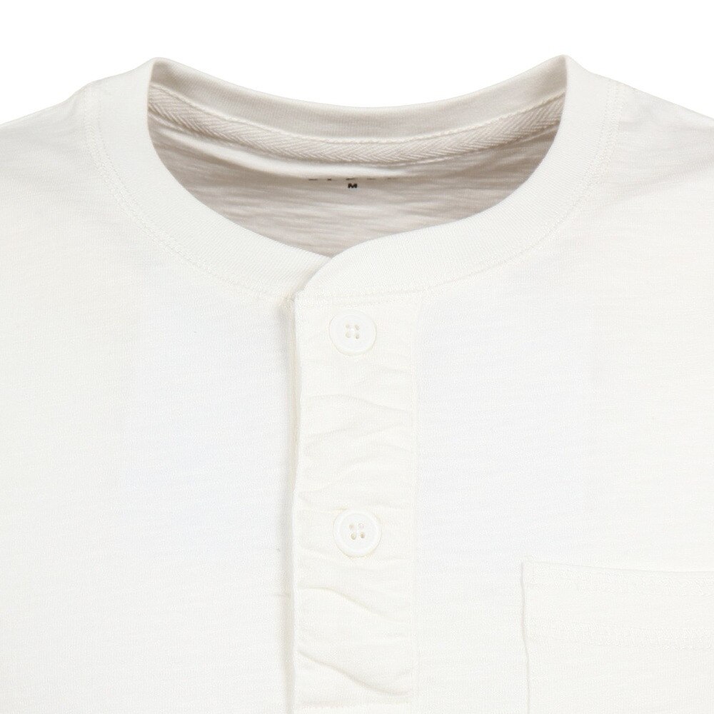 エルケクス（ELKEX）（メンズ）半袖Tシャツ メンズ SLAB HENLEY EKM3S10008 OWHT