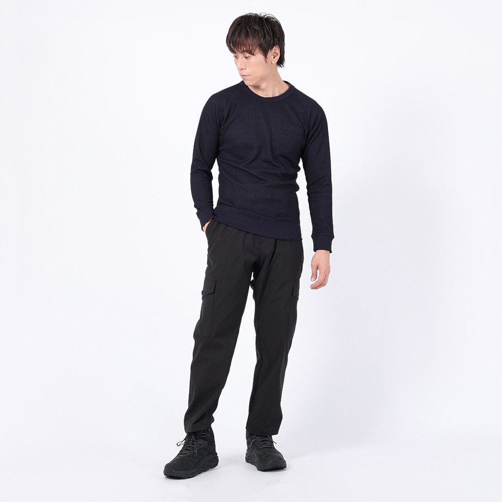 エルケクス（ELKEX）（メンズ）長袖Tシャツ WAFFLE CREW EKM3FA0002 NVY