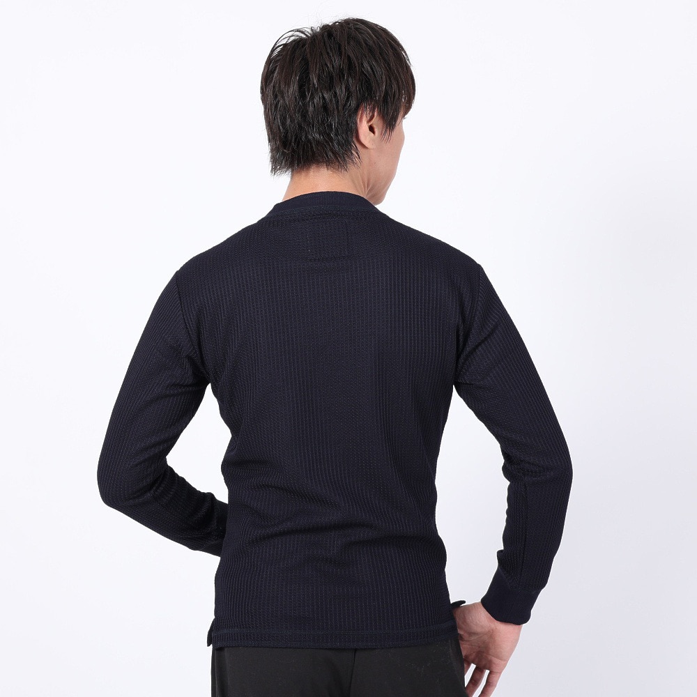 エルケクス（ELKEX）（メンズ）長袖Tシャツ ワッフルヘンリー EKM3FA0003 NVY