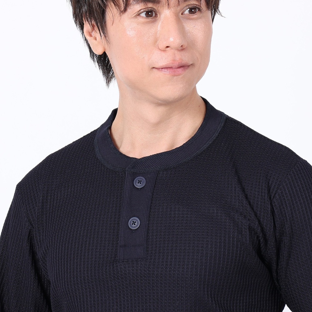 エルケクス（ELKEX）（メンズ）長袖Tシャツ ワッフルヘンリー EKM3FA0003 NVY