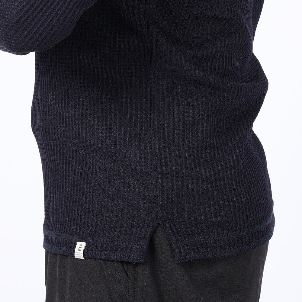 エルケクス（ELKEX）（メンズ）長袖Tシャツ ワッフルヘンリー EKM3FA0003 NVY