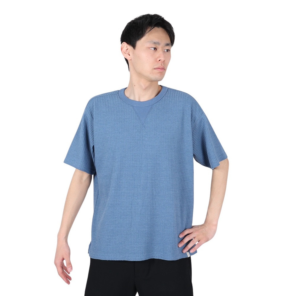 エルケクス（ELKEX）（メンズ）BIG WAFLE CREW 半袖Tシャツ EKM4S10005 BLU