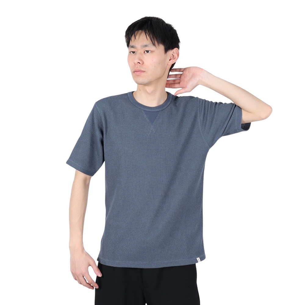 エルケクス（ELKEX）（メンズ）WAFFLE 半袖Tシャツ EKM4S10006 DBLU