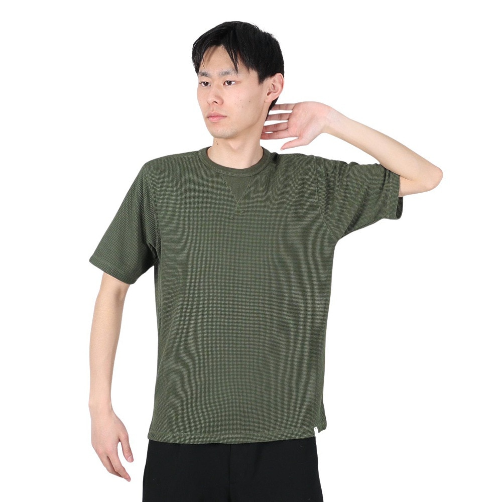 エルケクス（ELKEX）（メンズ）WAFFLE 半袖Tシャツ EKM4S10006 GRN