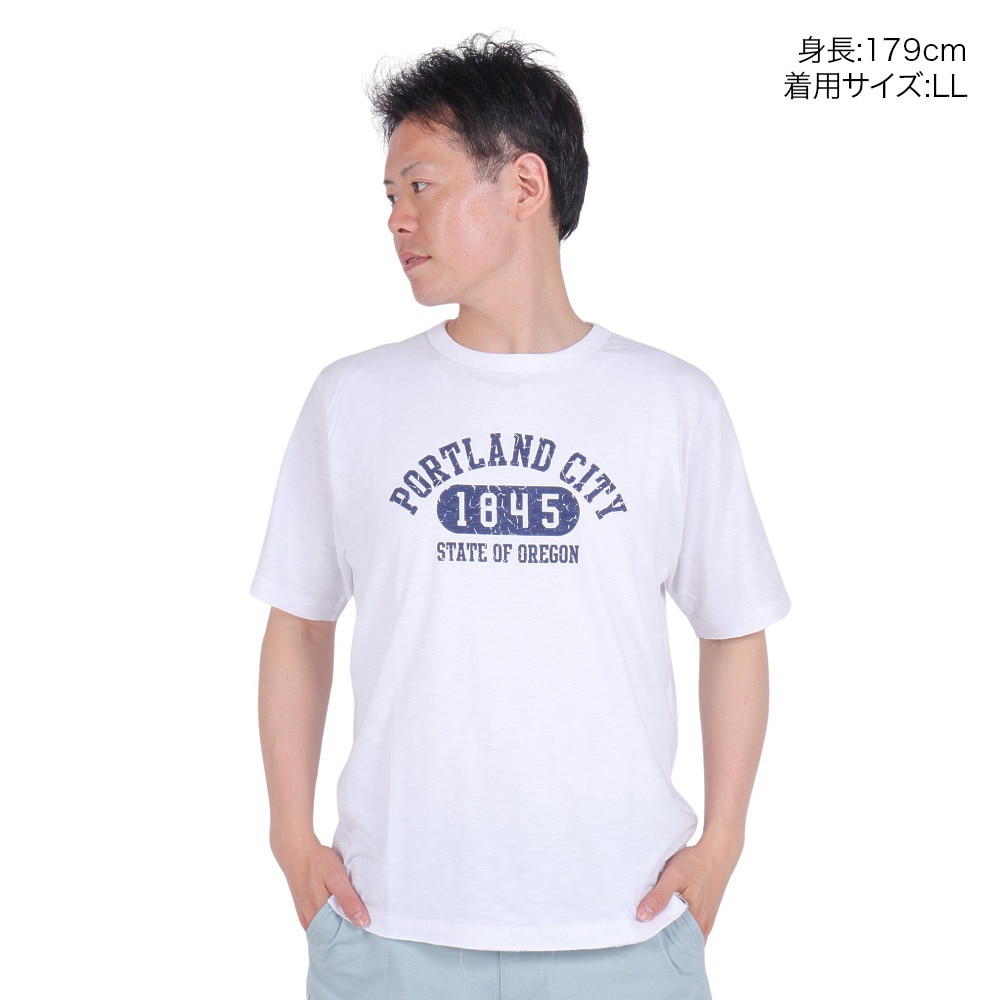 エルケクス（ELKEX）（メンズ）PORT.C.1845 半袖クルーネックTシャツ EKM4S10010 WHT