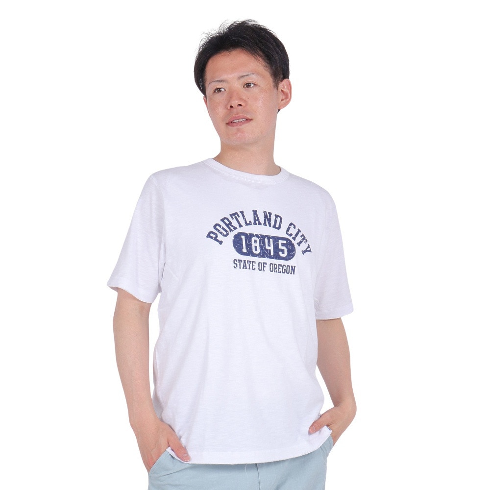 エルケクス（ELKEX）（メンズ）PORT.C.1845 半袖クルーネックTシャツ EKM4S10010 WHT