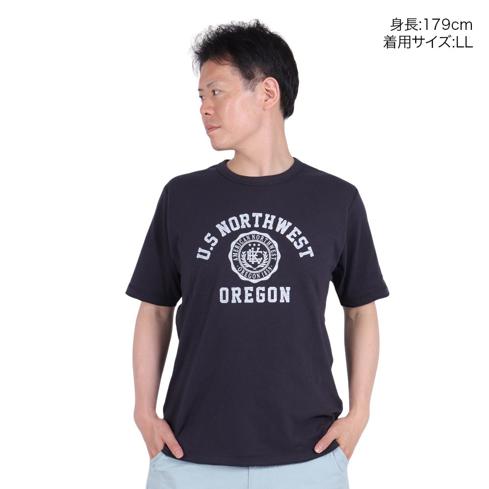 エルケクス（ELKEX）（メンズ）半袖クルーネックTシャツ U.S N.W.ORE EKM4S10011 NVY