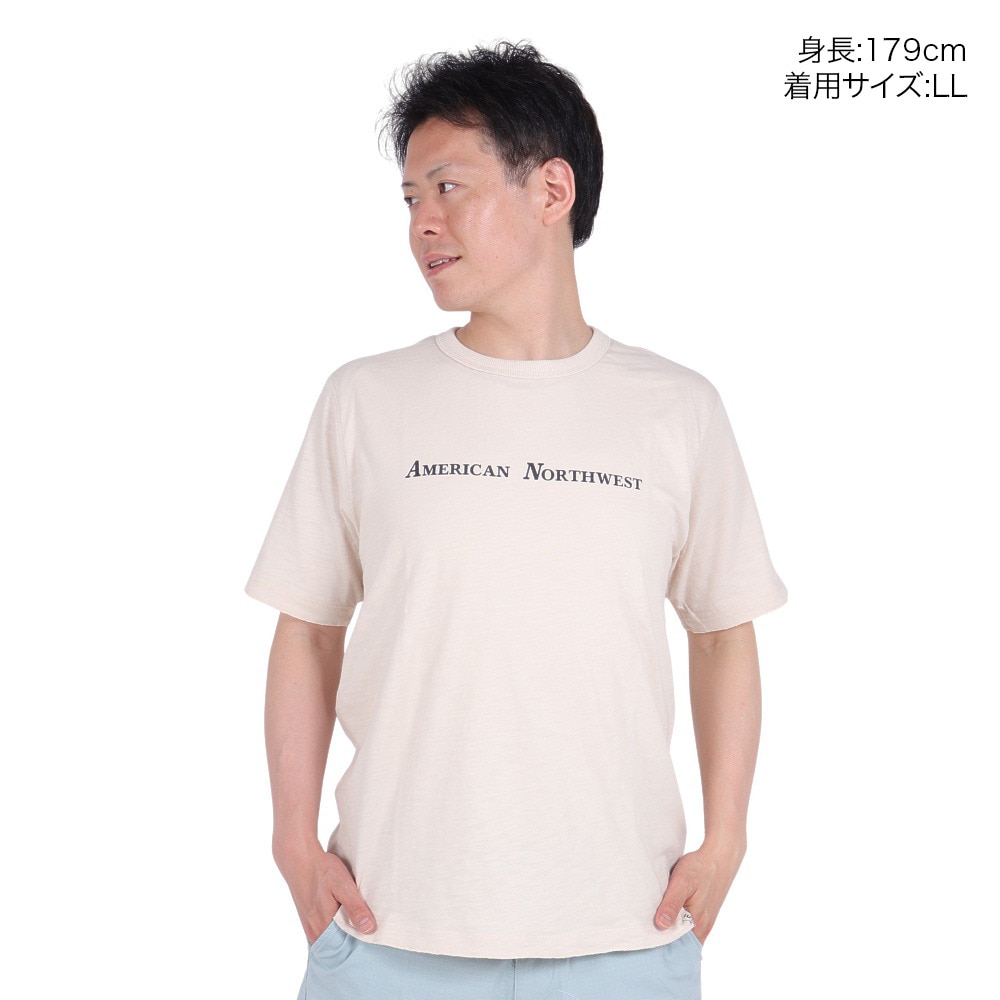 エルケクス（ELKEX）（メンズ）クルーネック半袖Tシャツ AMERICAN.NW EKM4S10012 BEG