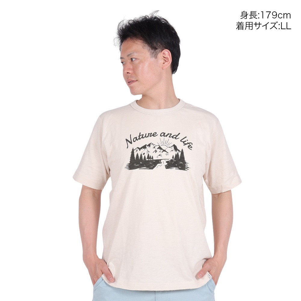 エルケクス（ELKEX）（メンズ）クルーネック半袖Tシャツ NATURE&LIFE EKM4S10013 BEG