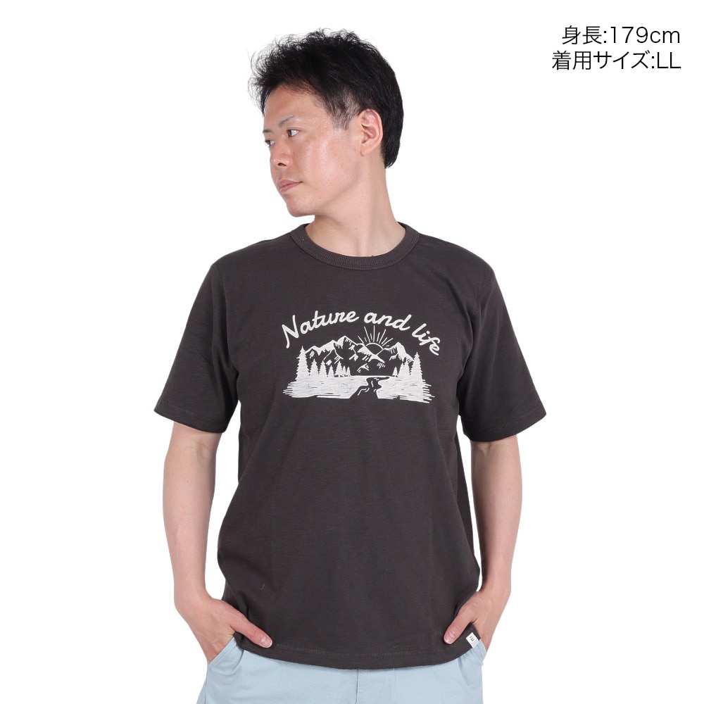 エルケクス（ELKEX）（メンズ）クルーネック半袖Tシャツ NATURE&LIFE EKM4S10013 DGRY