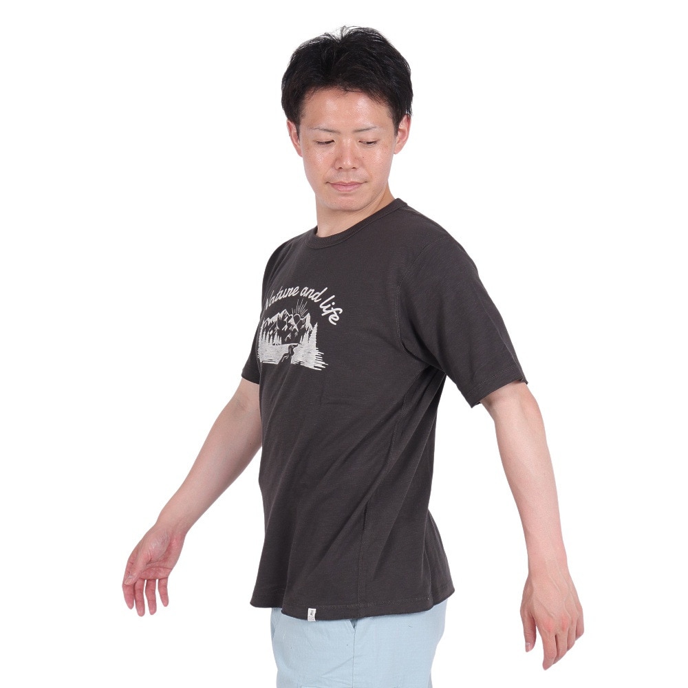 エルケクス（ELKEX）（メンズ）クルーネック半袖Tシャツ NATURE&LIFE EKM4S10013 DGRY