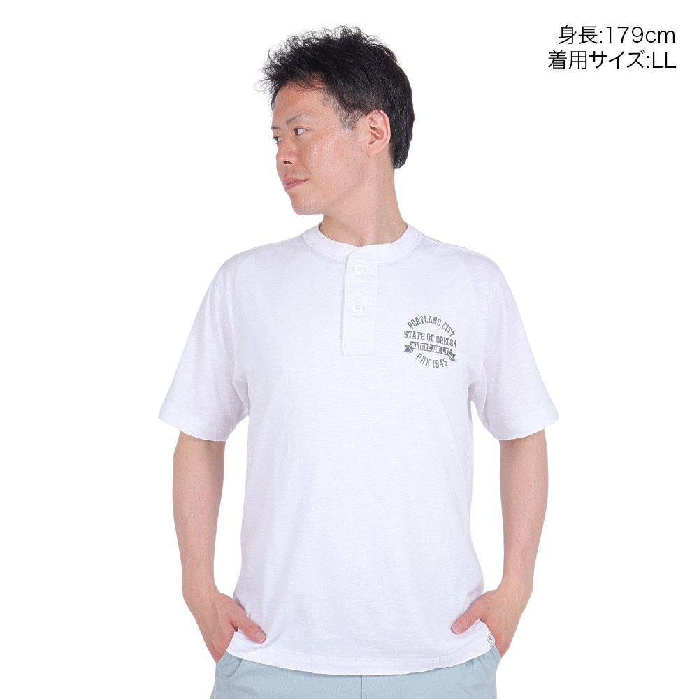 エルケクス（ELKEX）（メンズ）ヘンリー PDX 1945 半袖Tシャツ EKM4S10014 WHT