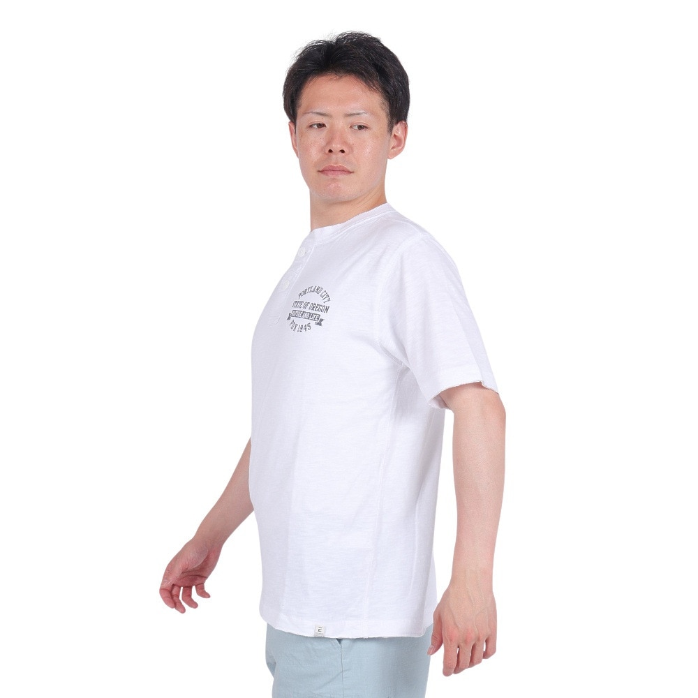 エルケクス（ELKEX）（メンズ）ヘンリー PDX 1945 半袖Tシャツ EKM4S10014 WHT