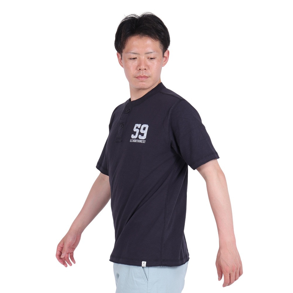 エルケクス（ELKEX）（メンズ）半袖Tシャツ henry 59 U.S.N.W EKM4S10015 NVY