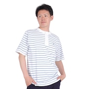 (メンズ)ベーシック ヘンリー 半袖Tシャツ EKM3S10006 WHXBL