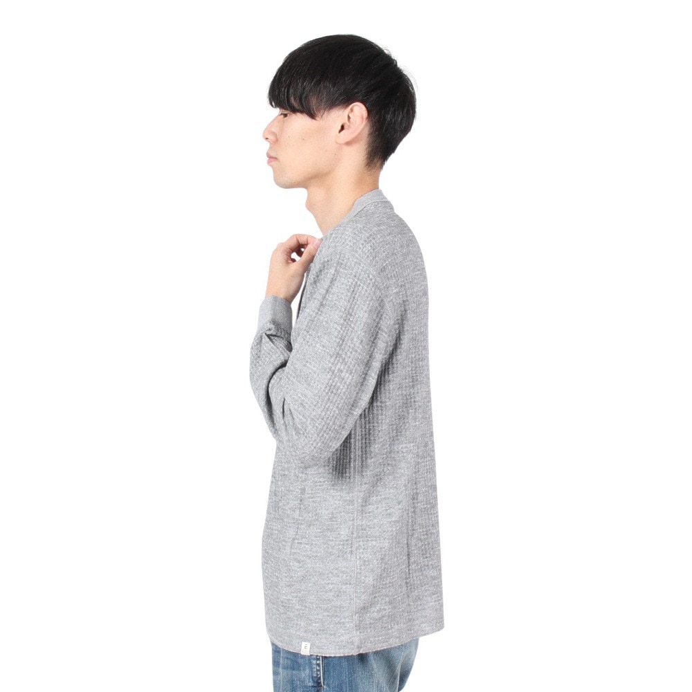 エルケクス（ELKEX）（メンズ）WAFFLE HENREY 長袖Tシャツ EKM4FA0001 MGRY