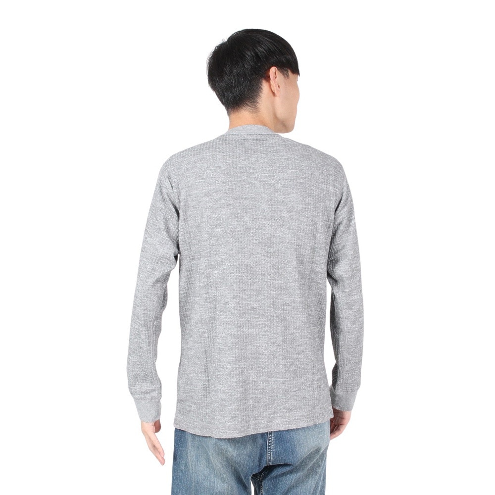 エルケクス（ELKEX）（メンズ）WAFFLE HENREY 長袖Tシャツ EKM4FA0001 MGRY