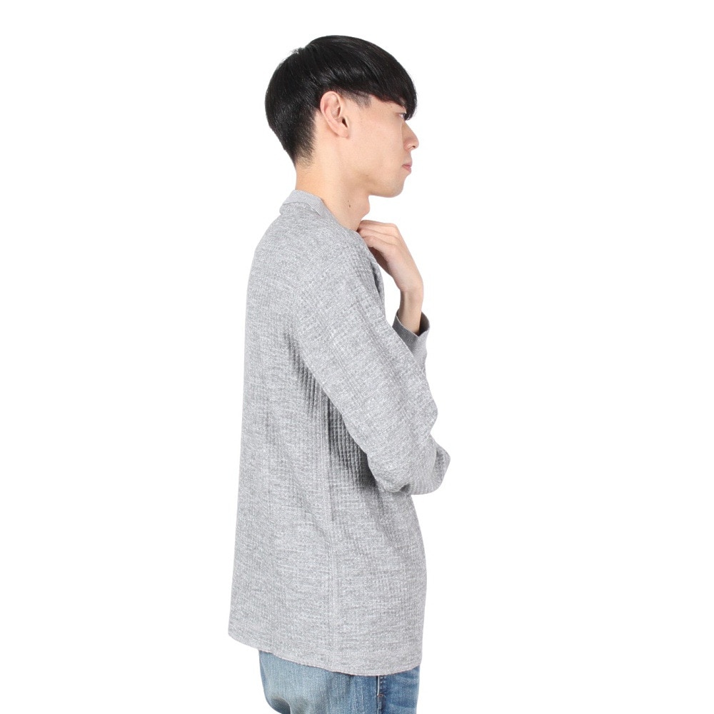 エルケクス（ELKEX）（メンズ）WAFFLE HENREY 長袖Tシャツ EKM4FA0001 MGRY