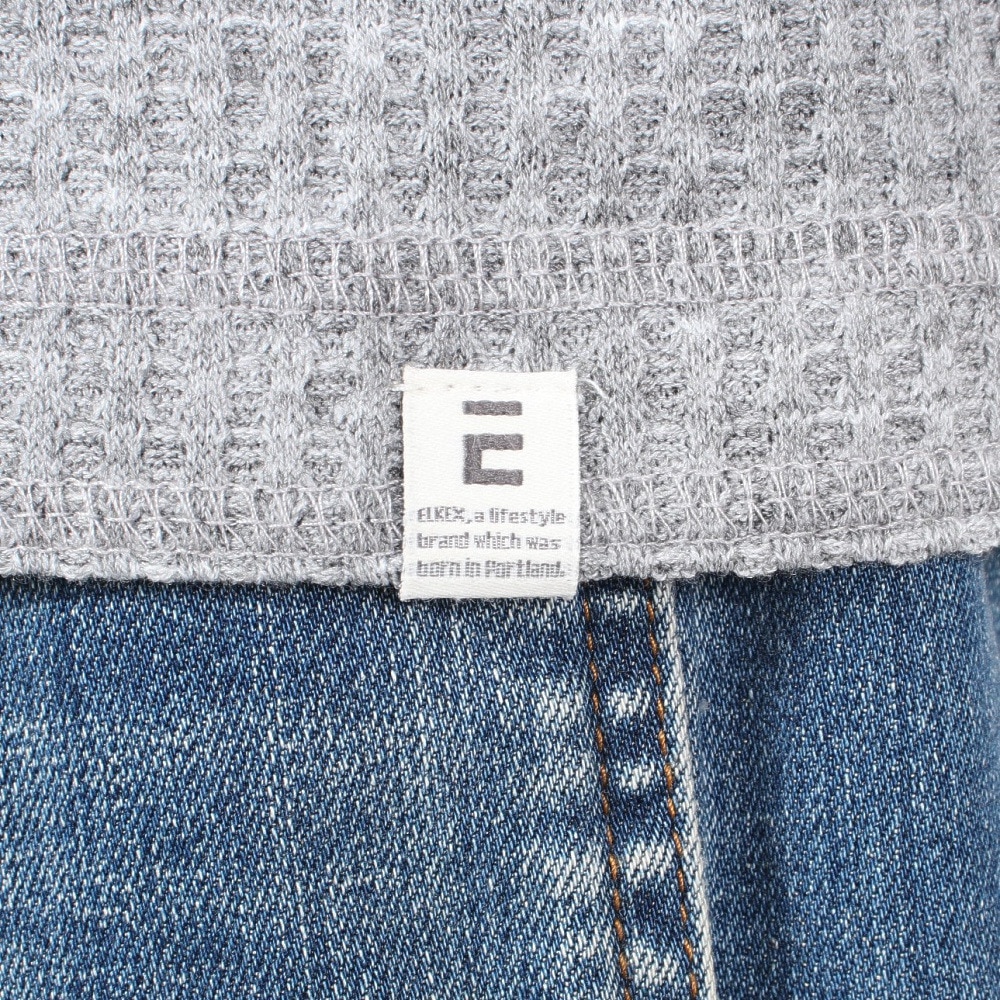 エルケクス（ELKEX）（メンズ）WAFFLE HENREY 長袖Tシャツ EKM4FA0001 MGRY