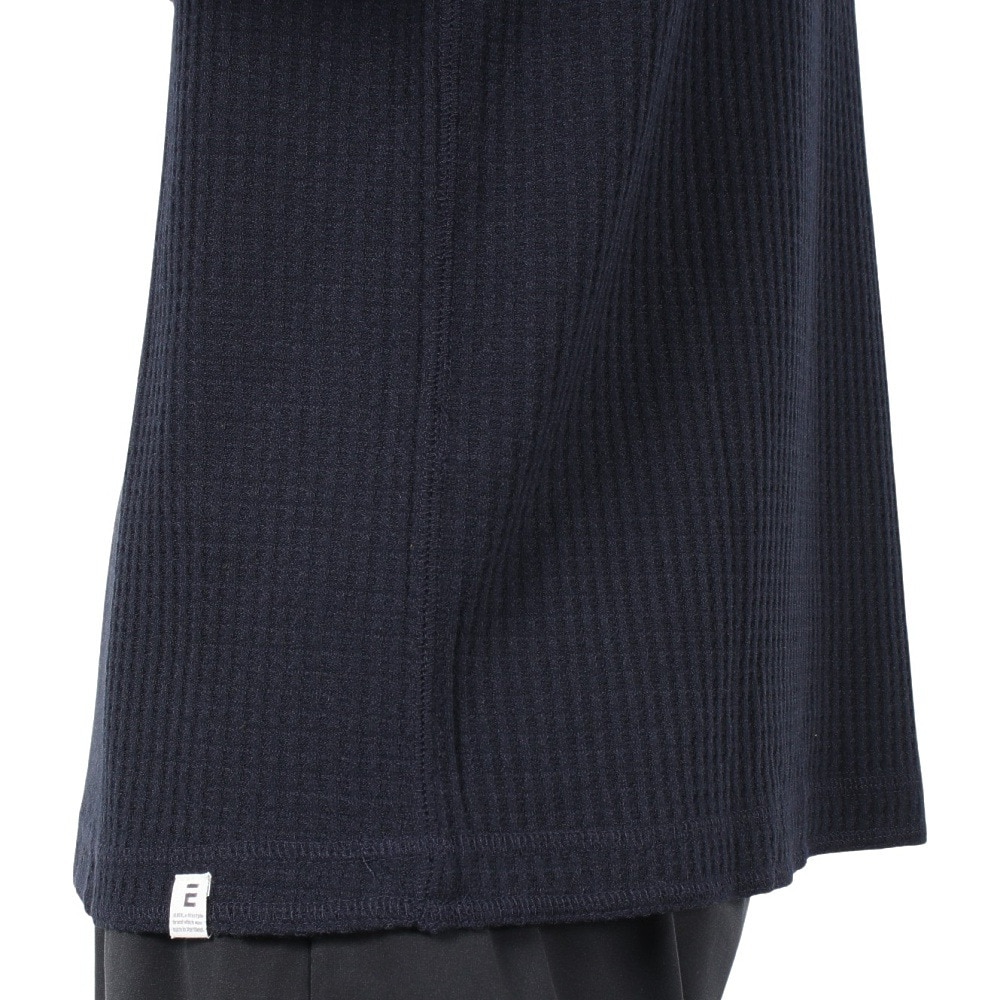 エルケクス（ELKEX）（メンズ）WAFFLE HENREY 長袖シャツ EKM4FA0001 NVY