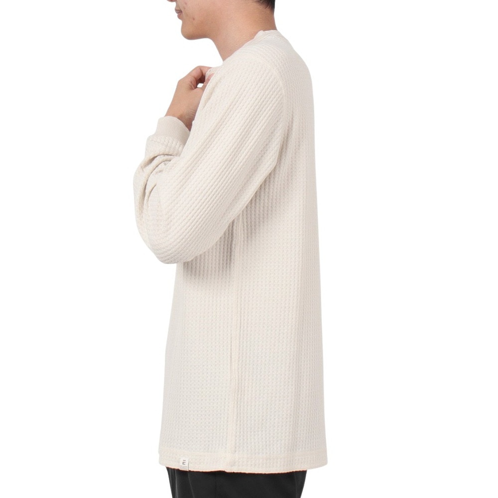 エルケクス（ELKEX）（メンズ）WAFFLE HENREY 長袖シャツ EKM4FA0001 OWHT