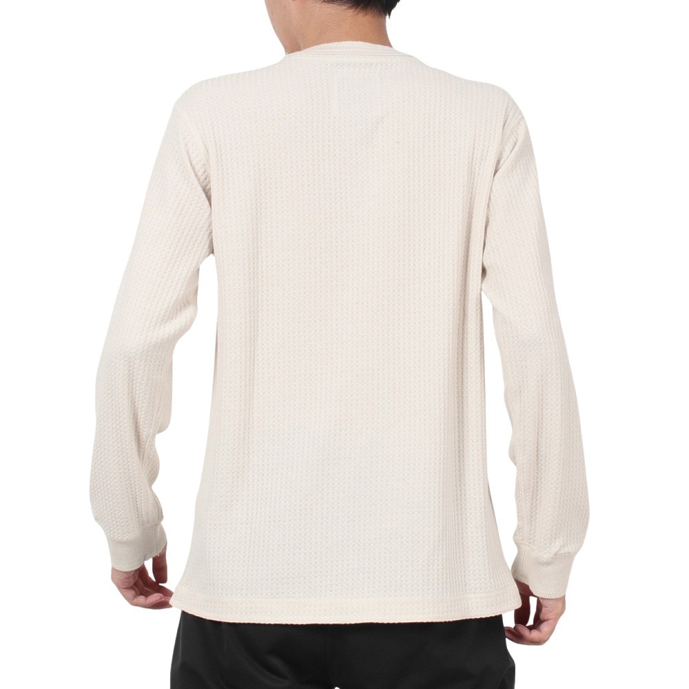 エルケクス（ELKEX）（メンズ）WAFFLE HENREY 長袖シャツ EKM4FA0001 OWHT