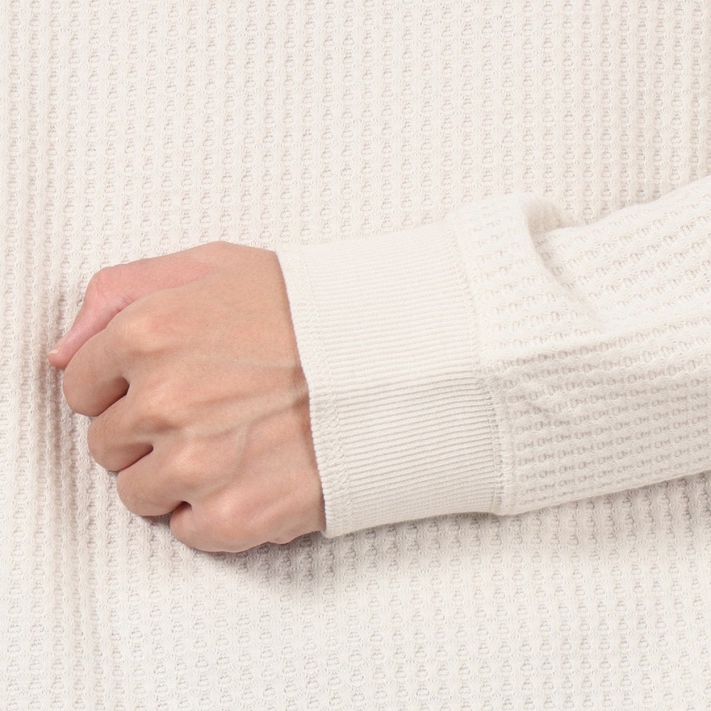 エルケクス（ELKEX）（メンズ）WAFFLE HENREY 長袖シャツ EKM4FA0001 OWHT