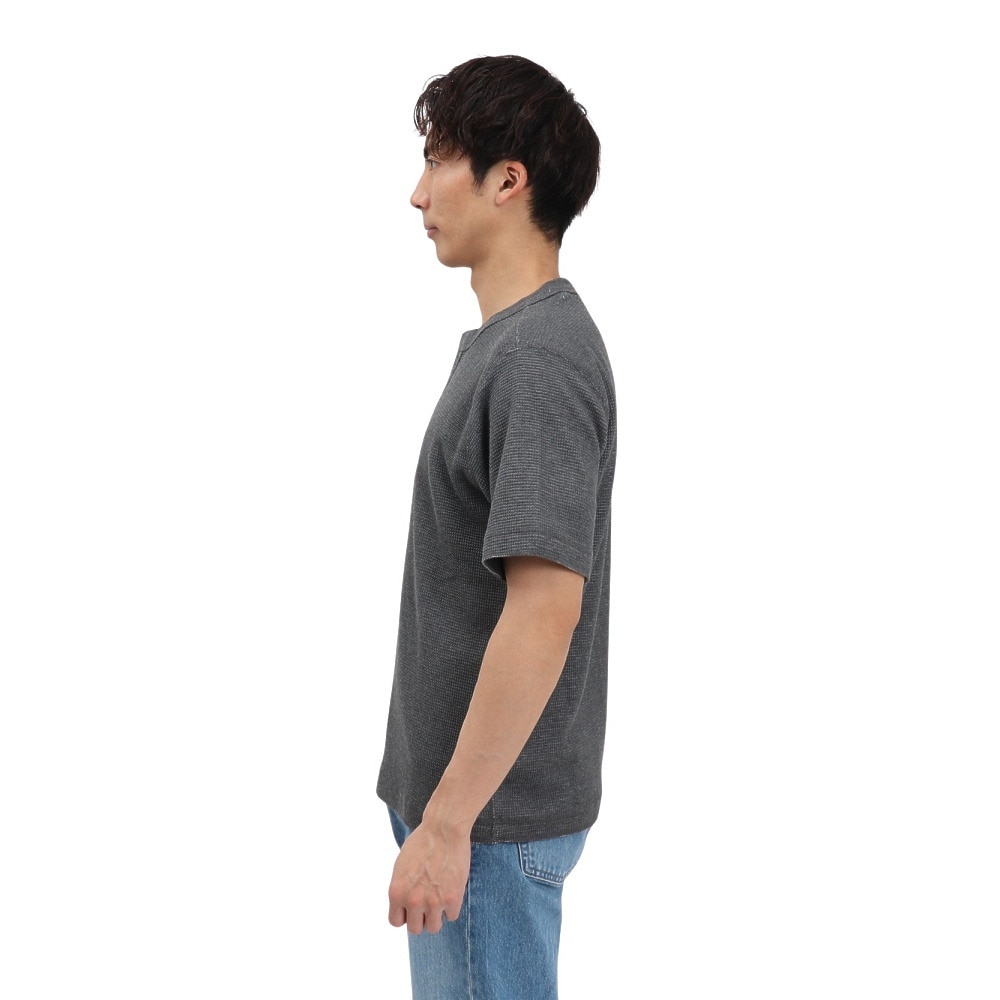 エルケクス（ELKEX）（メンズ）半袖 ワッフル HENLEY Tシャツ EKM5S10018 CGRY
