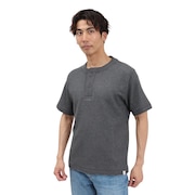 (メンズ)半袖 ワッフル HENLEY Tシャツ EKM5S10018 CGRY