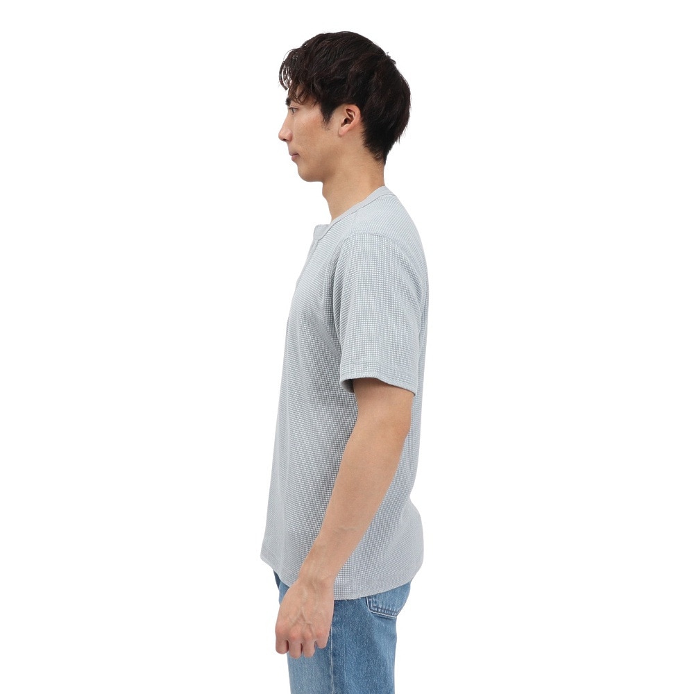 エルケクス（ELKEX）（メンズ）半袖 ワッフル HENLEY Tシャツ EKM5S10018 GRY