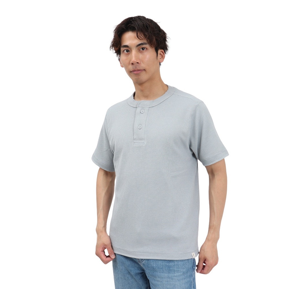 エルケクス（ELKEX）（メンズ）半袖 ワッフル HENLEY Tシャツ EKM5S10018 GRY