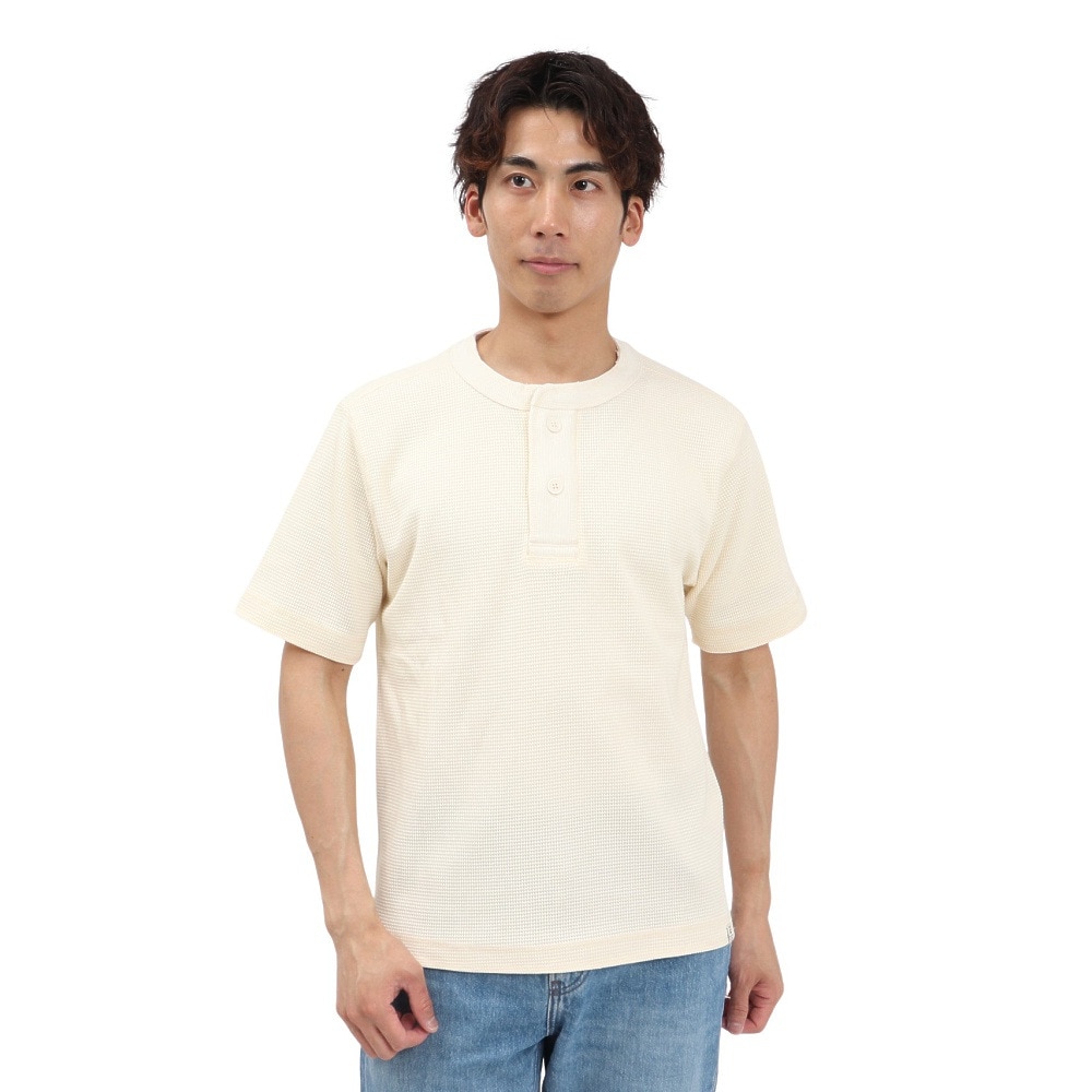 エルケクス（ELKEX）（メンズ）半袖 ワッフル HENLEY Tシャツ EKM5S10018 IVR