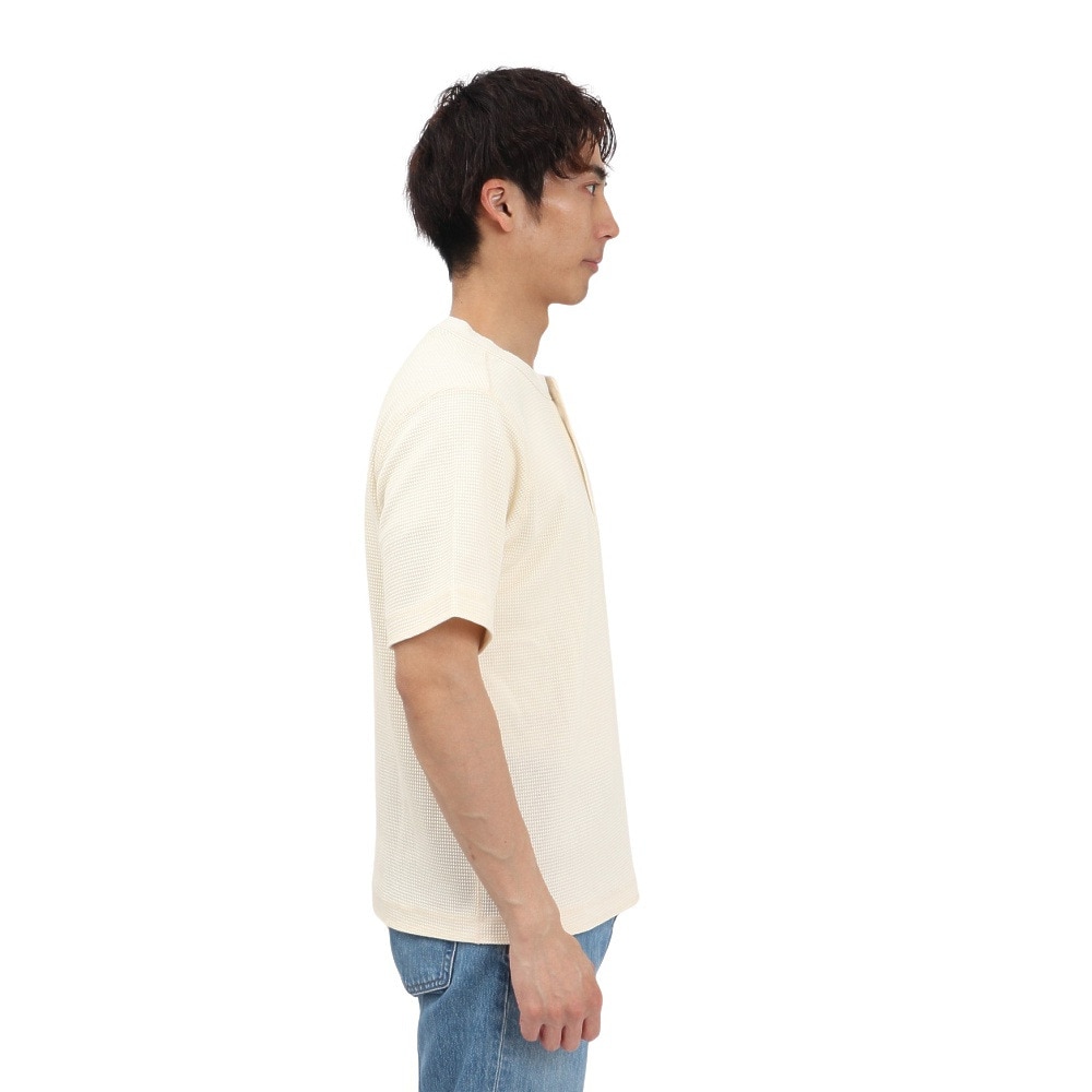 エルケクス（ELKEX）（メンズ）半袖 ワッフル HENLEY Tシャツ EKM5S10018 IVR